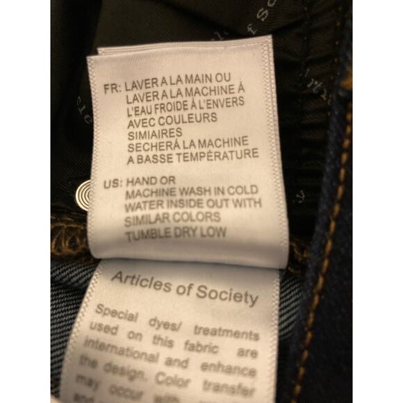 Articles of Society Womens Soft Step Hem Skinny Jeans Size 29/US 8 Dark Blue NWT - Picture 7 of 7